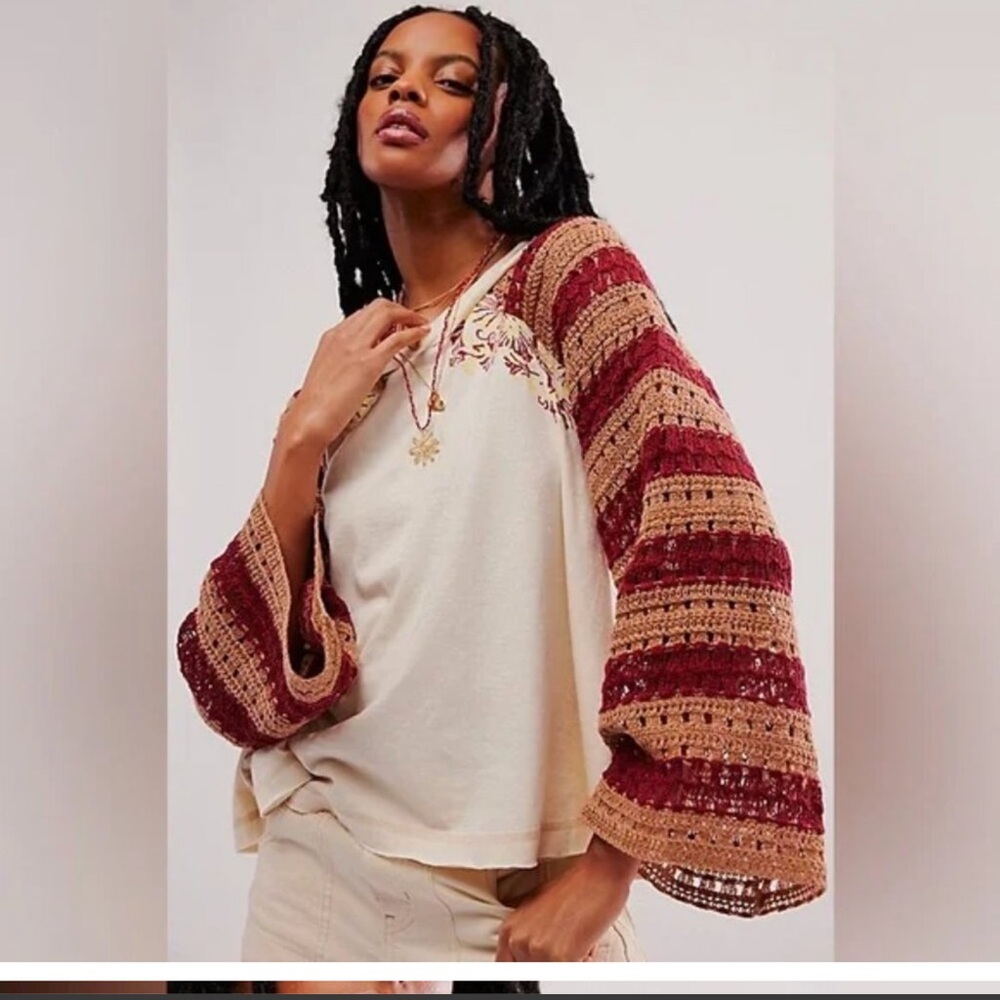 Free People We The Free Festival Ready Tee NWOT Oversized Size Medium